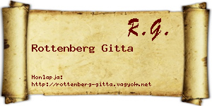 Rottenberg Gitta névjegykártya
